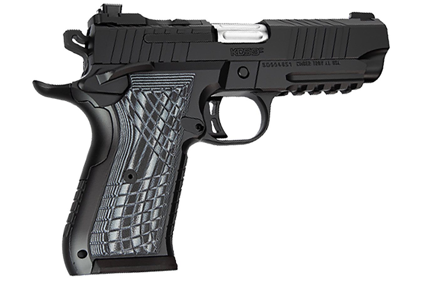 Kimber KDS9C 9mm Luger Pistol with Black/Gray Crosshatch G10 Grips