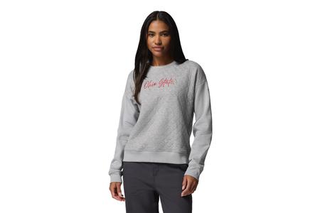 CLG WOMENS HART MOUNTAIN QUILTED CREW OSU