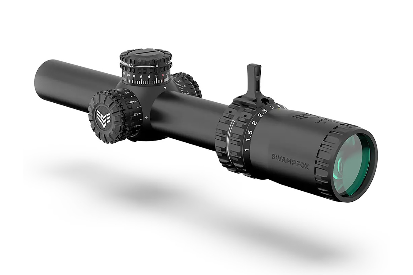 Swampfox Optics Arrowhead Black 1-10x 24mm 30mm Tube Guerrilla Dot BDC Reticle