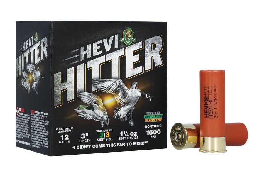 Hevi Shot 12 Gauge 3 Shot 3 Inch 1-1/4oz Hevi-Hitter Shotshell 25/Box