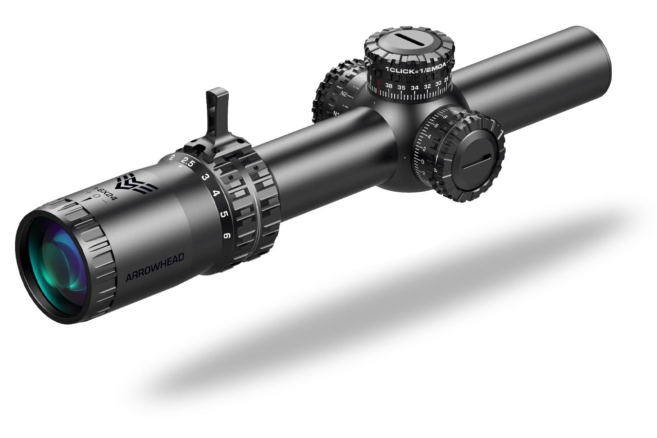 Swampfox Optics Arrowhead LPVO 1-10x24mm SFP Ill Guerrilla Dot MOA-Green Blk