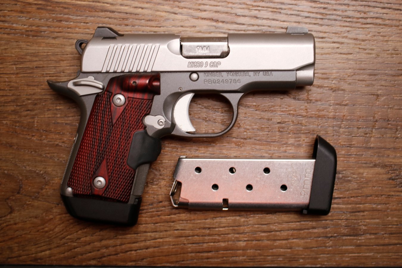 Kimber Micro 9 CDP 9mm Police Trade-In Pistol with Lasergrips