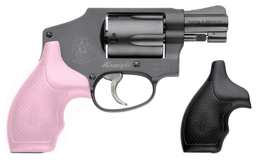 SMITH AND WESSON 442 38 SPECIAL REVOLVER WITH PINK GRIPS