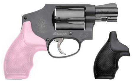 SMITH AND WESSON Model 442 38 Special J-Frame Revolver with Pink Grips