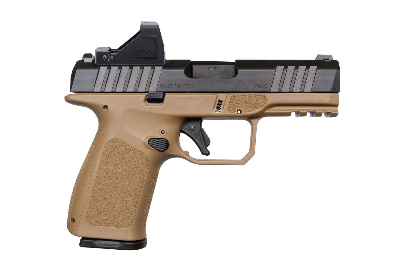 No. 19 Best Selling: ROST MARTIN RM1C 9MM FDE 4 IN BBL VIRIDIAN RFX11 GREEN DOT 5 MAGS SAVIOR BAG