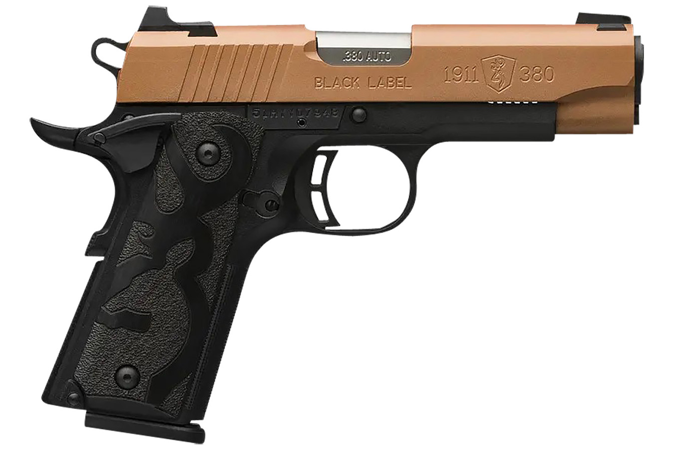 Browning 1911-380 Black Label Compact Frame 380 ACP Pistol with Stainless Steel Barrel
