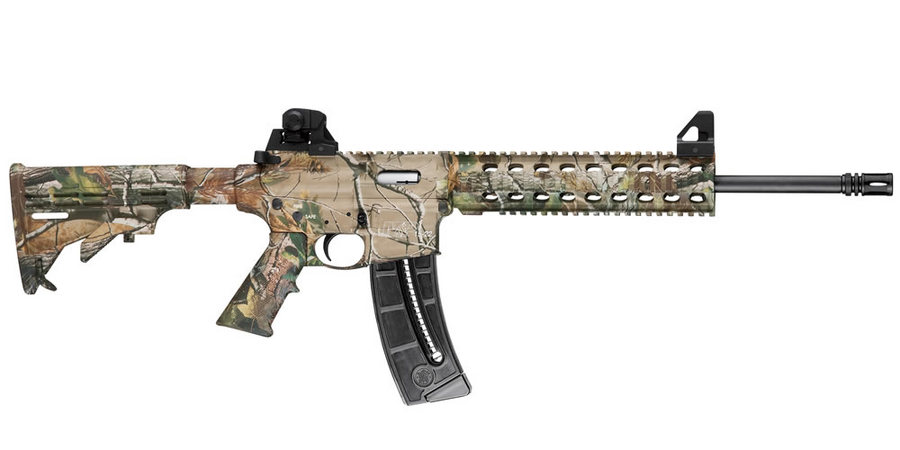 SMITH AND WESSON MP15-22 22LR WITH REALTREE APG HD CAMO