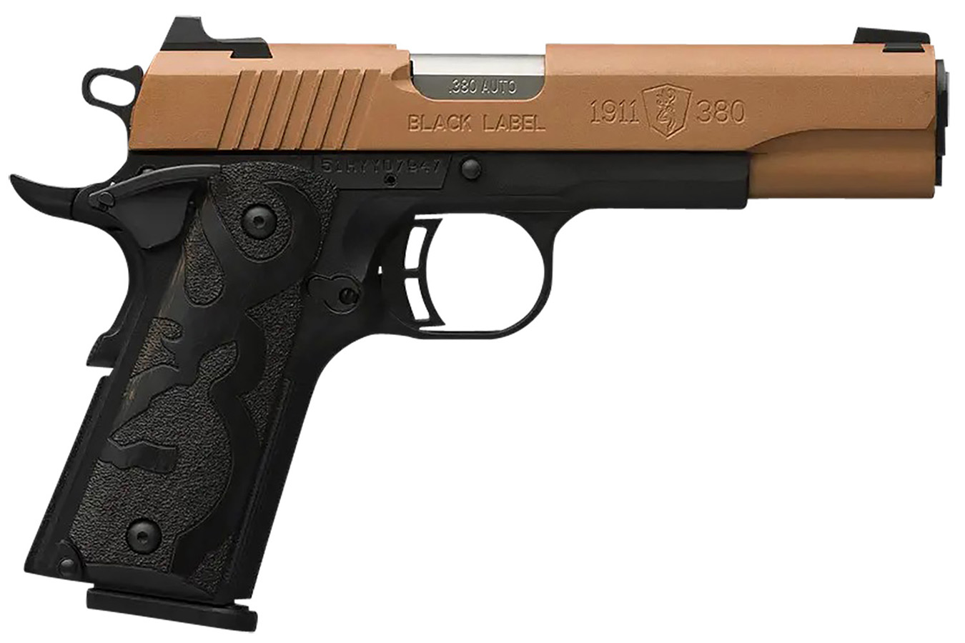 Browning 1911-380 Black Label Full Size Frame 380 ACP Pistol with Black Polymer Grips