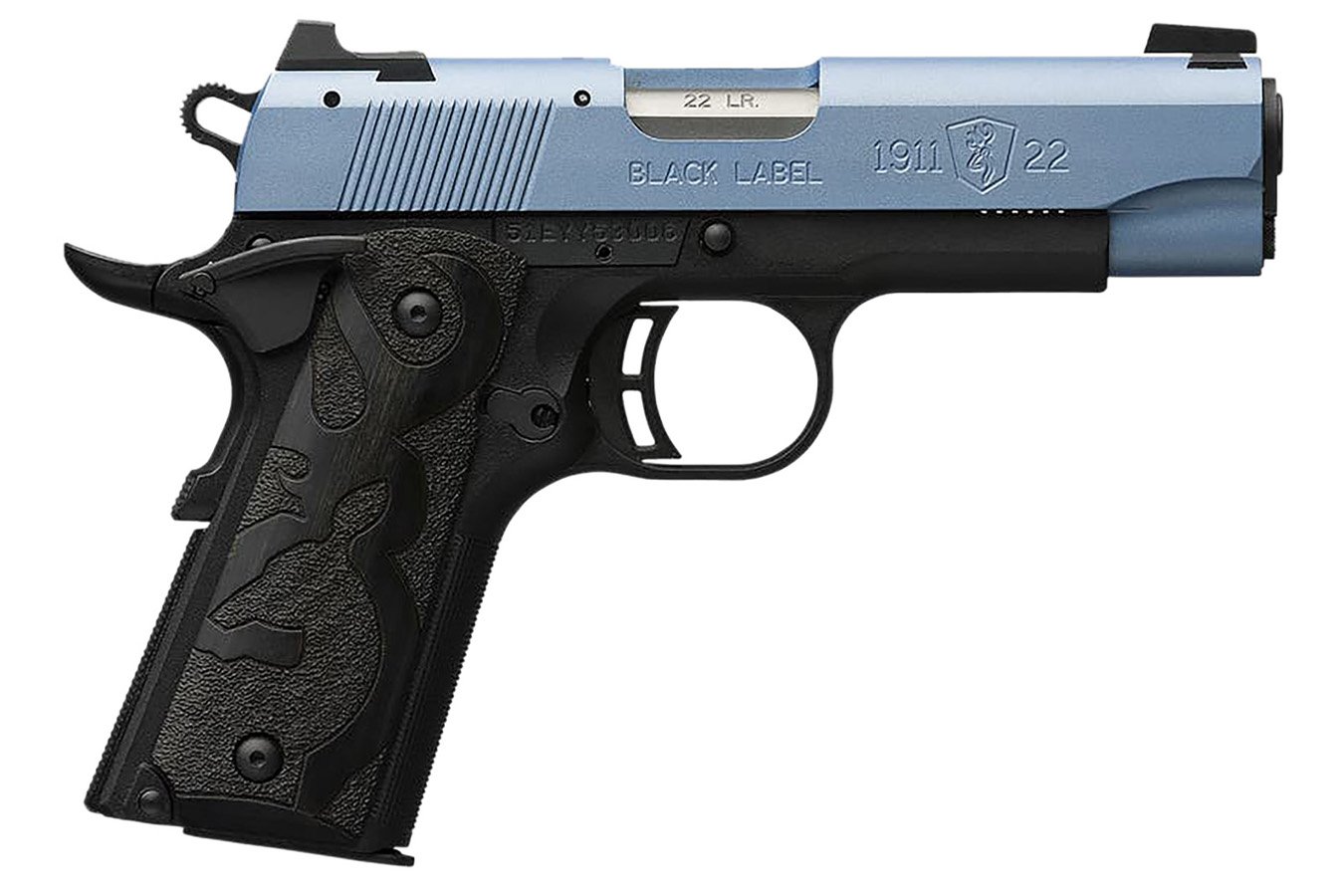 Browning 1911-22 Black Label Compact Frame 22 LR Pistol with Black Laminate Wood Grips