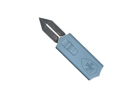 SENTINEL ALUMINUM MONEY CLIP ANODIZED GUNMETAL BLUE DAGGER