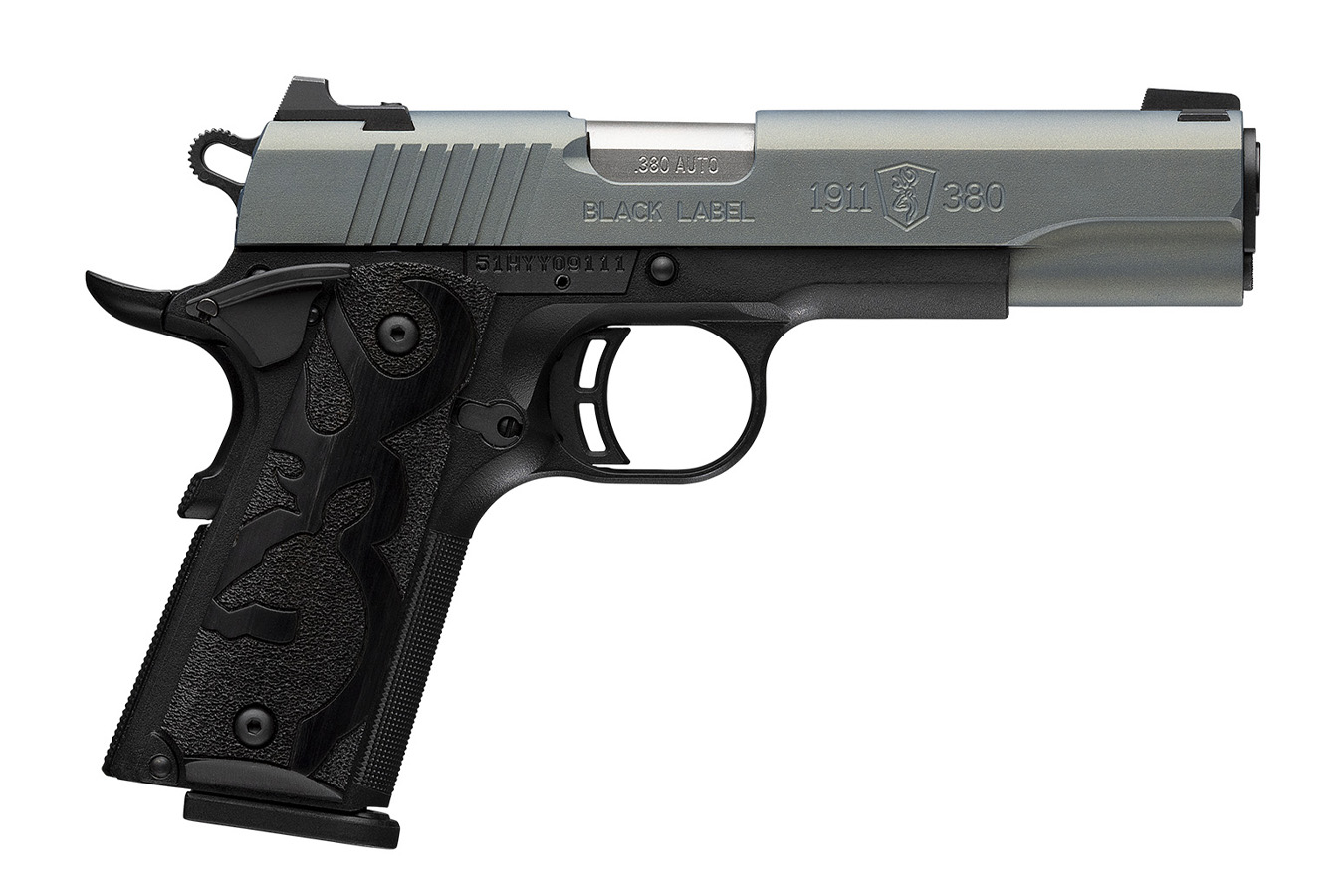Browning 1911-380 Black Label Full Size Frame 380 ACP Pistol with Black Polymer Grips