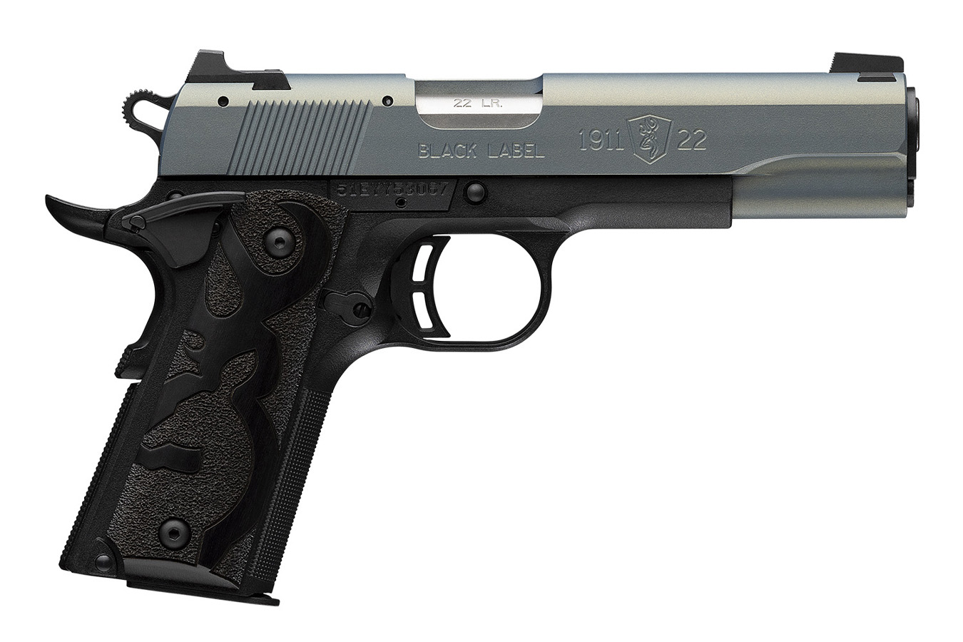Browning 1911 Black Label Full Size Frame 22 LR Pistol Black Polymer Gripswith 