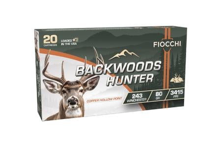 Fiocchi 243 Win 80 gr Hollow Point Backwoods Hunter 20/Box
