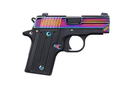 SIG SAUER P238 MICRO COMPACT 380 ACP 2.7 IN BARREL POLISHED RAINBOW TITANIUM SLIDE