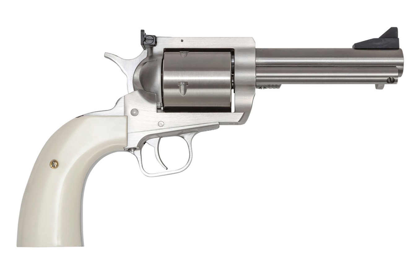 Magnum Research BFR Short Cylinder 44 Rem Mag Pistol with White Polymer Grips