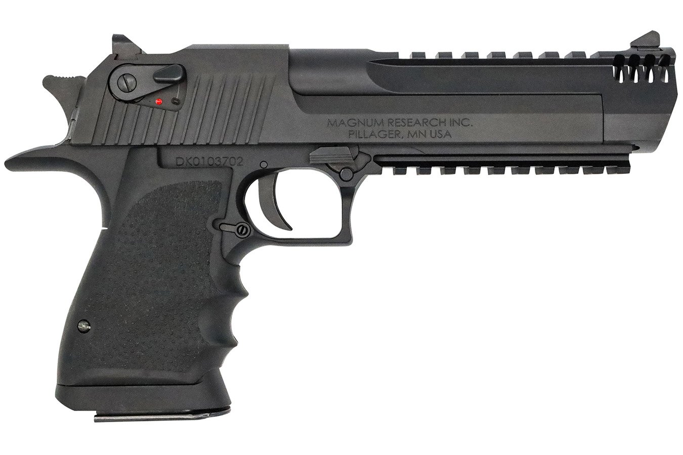 Magnum Research Desert Eagle Mark XIX L6 357 Mag Pistol with Black Hogue Finger Grooved Grips