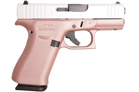 43X SLIM SUB COMPACT 9 MM 3.41 IN BARREL PEARL WHITE SERRATED SLIDE ROSE GOLD FR