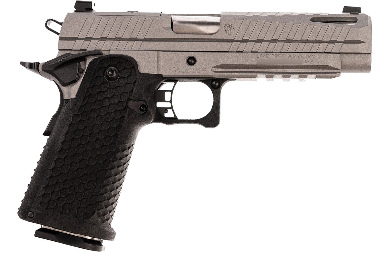 Live Free Apollo 11 Full Size 9mm Luger Pistol with Optic Cut