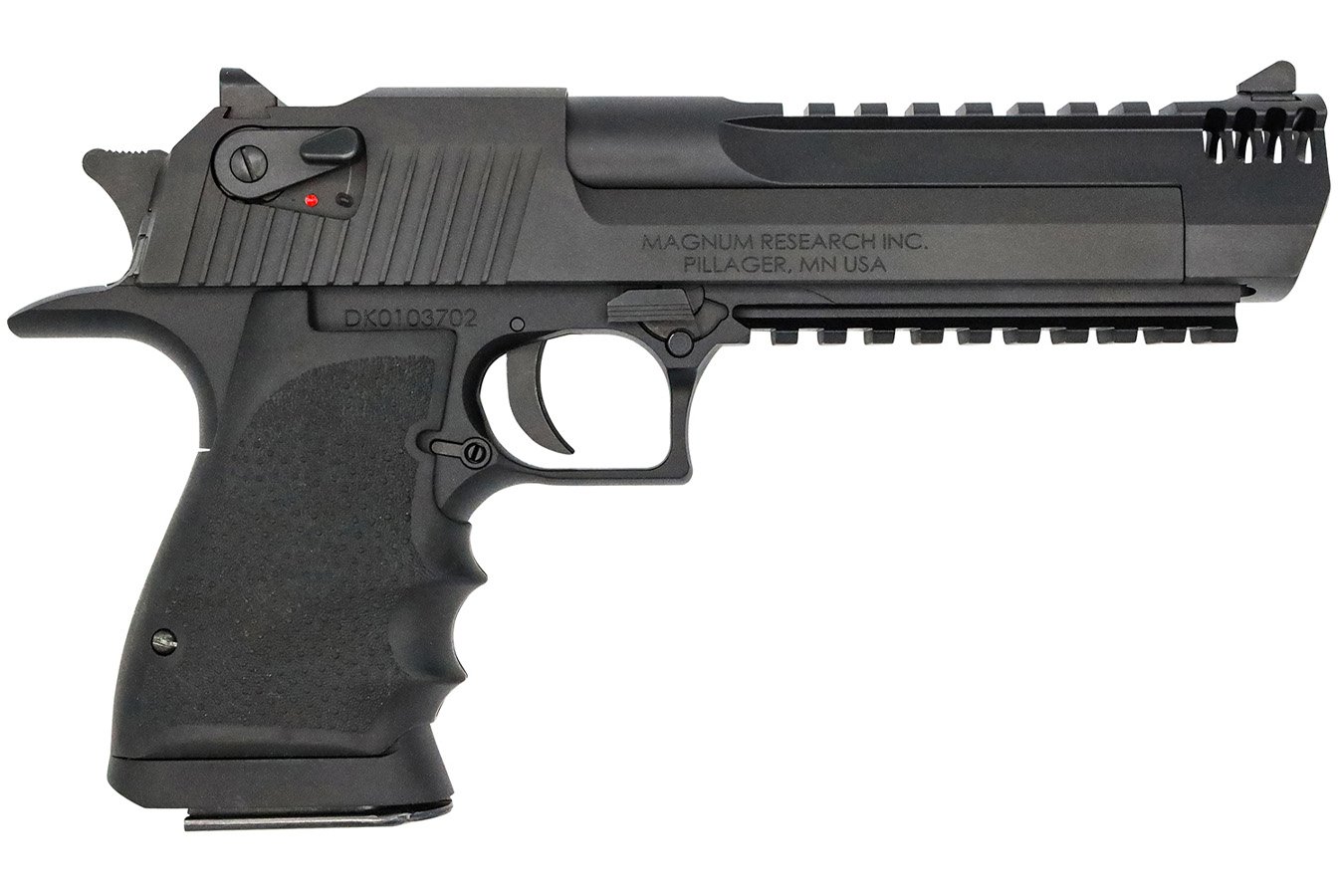 Magnum Research Desert Eagle Mark XIX L6 44 Mag Pistol with Black Hogue Finger Grooved Grip