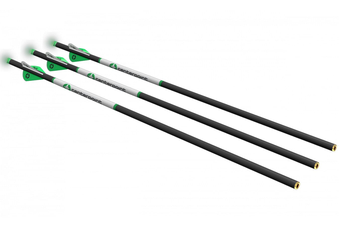 Center Point Carbon Arrows with Lighted Half-Moon Nocks (3-Pack)