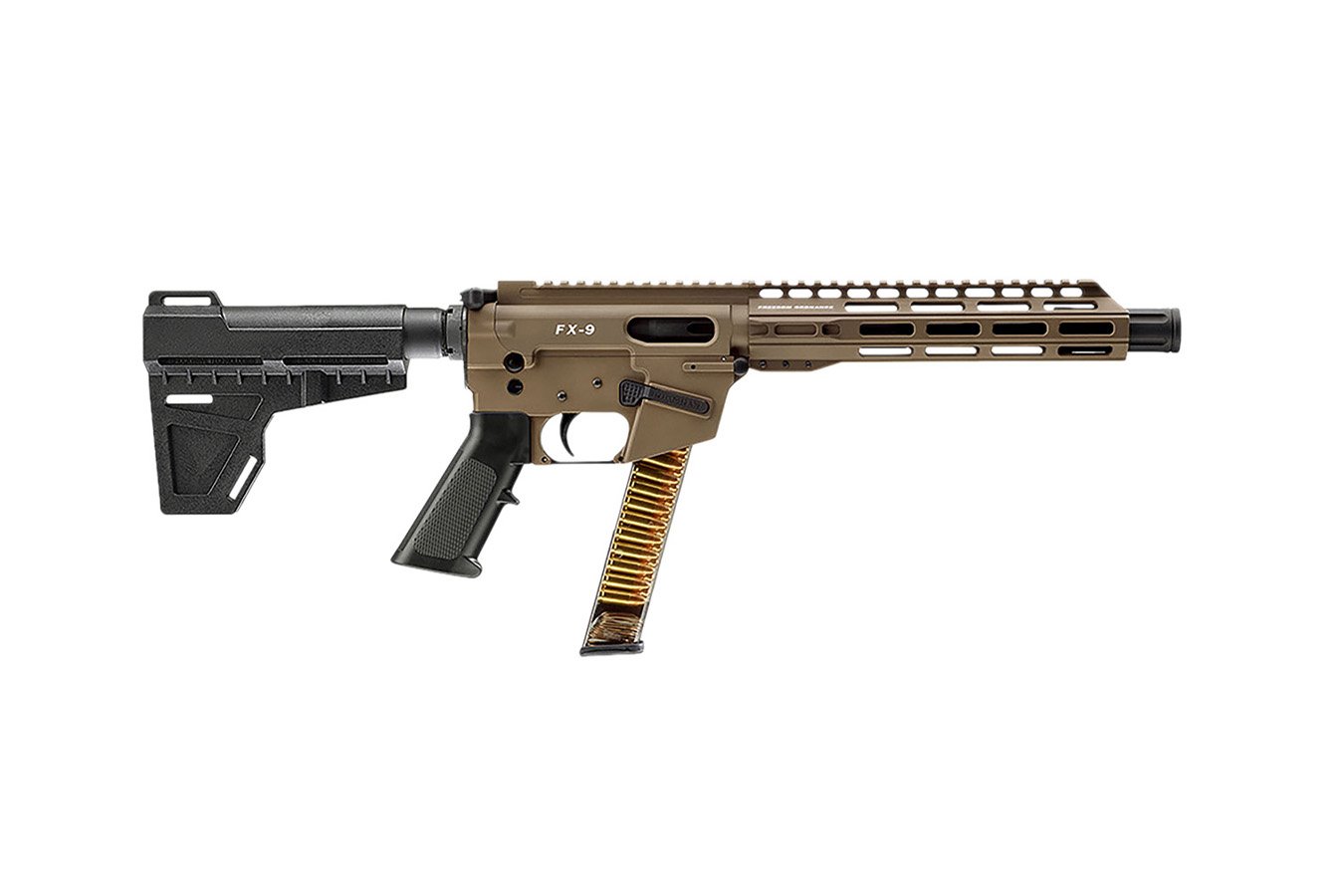 Freedom Ordnance FX9P 9mm Luger Pistol with KAK Shockwave Pistol Brace