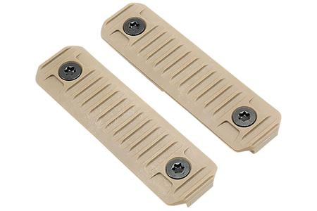 AR-15 M-LOK CABLE MANAGEMENT RAIL COVERS LONG FDE 2PK