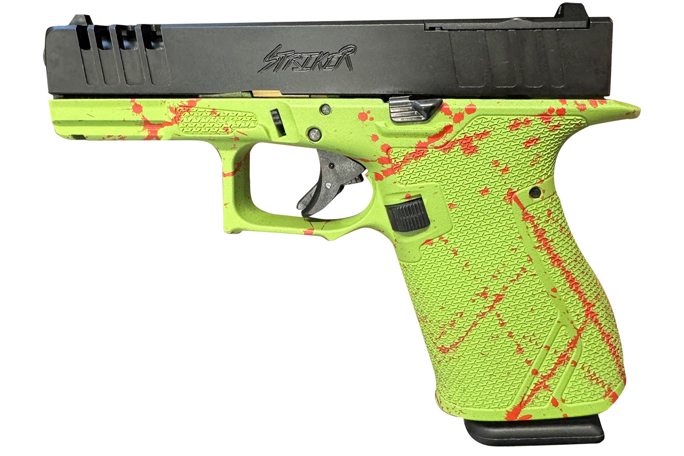 Great Lakes Firearms Striker Compact Frame 9mm Luger Pistol with Zombie Splatter Cerakote