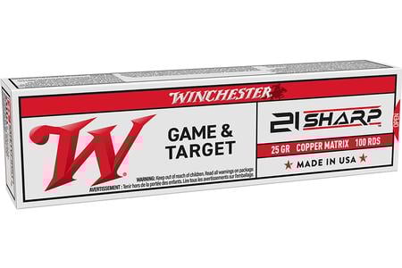 Winchester 21 Sharp 25gr Copper Matrix USA 100/Box