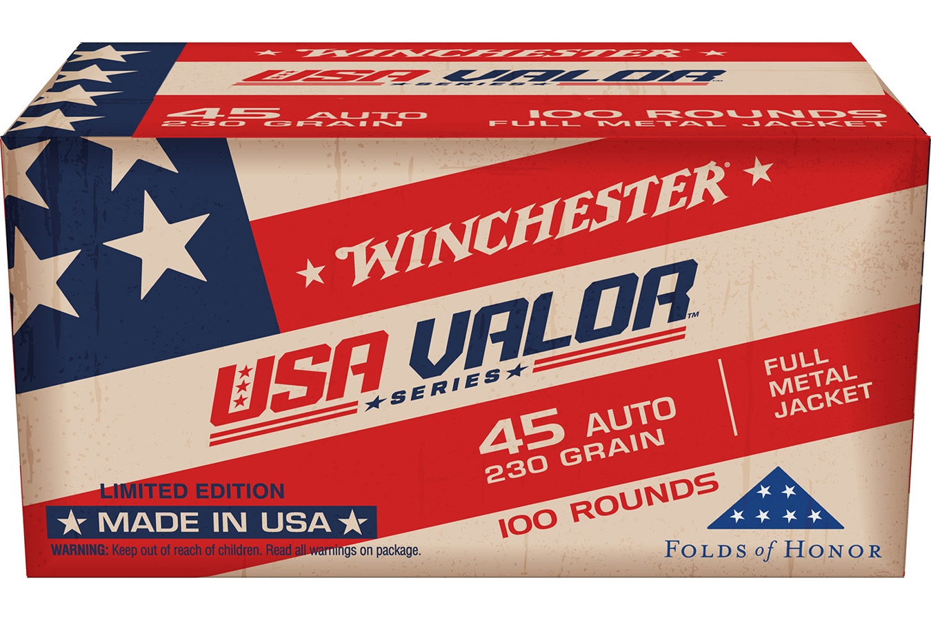 Winchester 45 ACP 230gr Full Metal Jacket USA Valor 100/Box