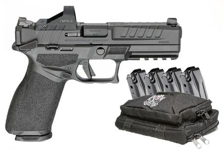 ECHELON 9 MM PISTOL 4.5 IN BARREL SAFETY OPTIC READY 5 MAGS AND RANGE BAG