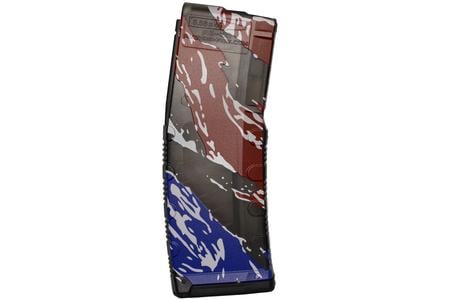 AR15 30RND 5.56 RED WHITE BLUE TIGER STRIPE MAG