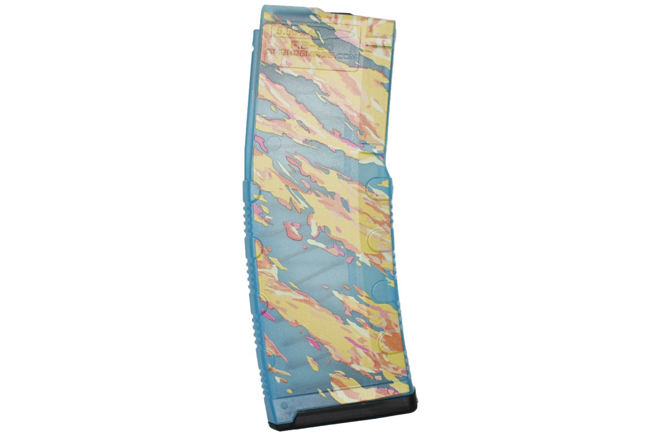 Amend2 AR-15 5.56x45mm NATO/.223 Remington 30 Round Magazine, Teal Tiger
