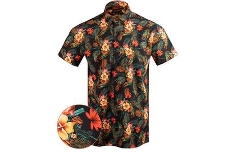 RETRO RIFLE TROPICS ORANGE SS BUTTON DOWN SHIRT