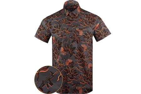 RETRO RIFLE TROPICAL TIGER SS BUTTON DOWN SHIRT