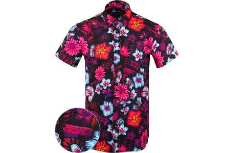 RETRO RIFLE TROPICAL FIELDS SS BUTTON DOWN SHIRT
