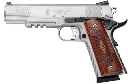 SMITH AND WESSON SW1911 E-Series 45 ACP Stainless Centerfire Pistol with Rail