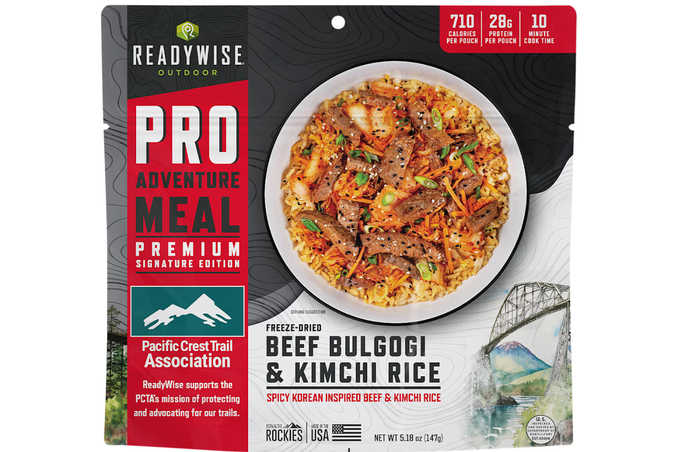 Readywise 5.18Oz Pro Line Adventure Beef Bulgogi and Kimchi Rice Meal