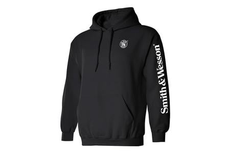 S AND W SLEEVE GRAPHIC HOODIE