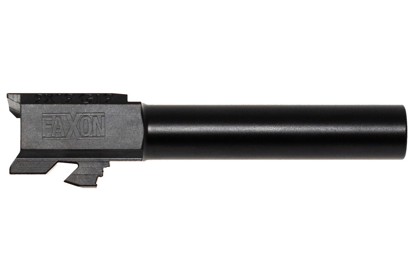 Faxon Firearms Duty Series Barrel for G19, Compact, Gen 2-5, 9mm, 4150, QPQ Nitride, Non- Threaded
