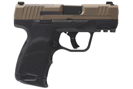 H  K CC9 9MM 12+1 3.32` BLACK POLYGONAL BARREL FLAT DARK EARCH CERAKOT SLIDE BLACK FR