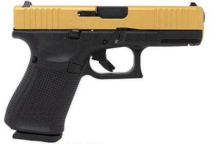 Glock 19 Gen5 9mm Pistol with Gold Slide and Black Frame - Glock