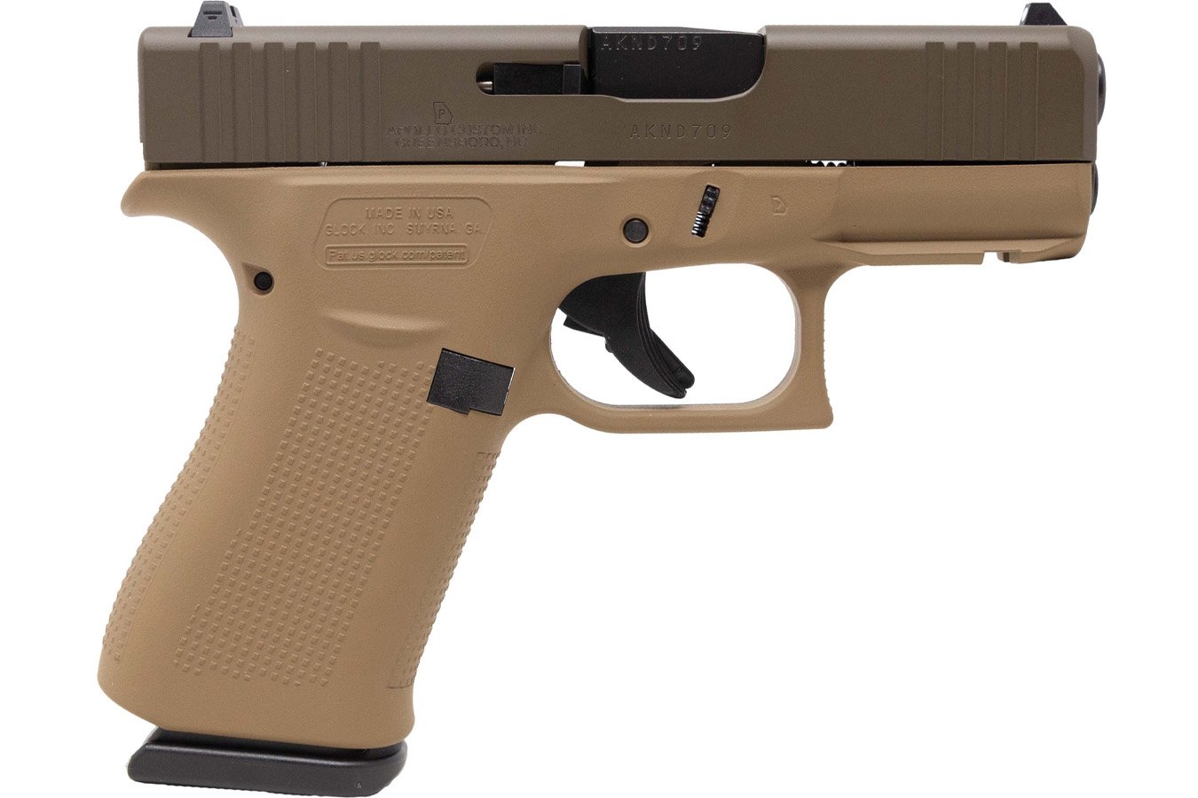 No. 4 Best Selling: GLOCK 43X 9MM DDE PATS RAIL 10 RDS MAG