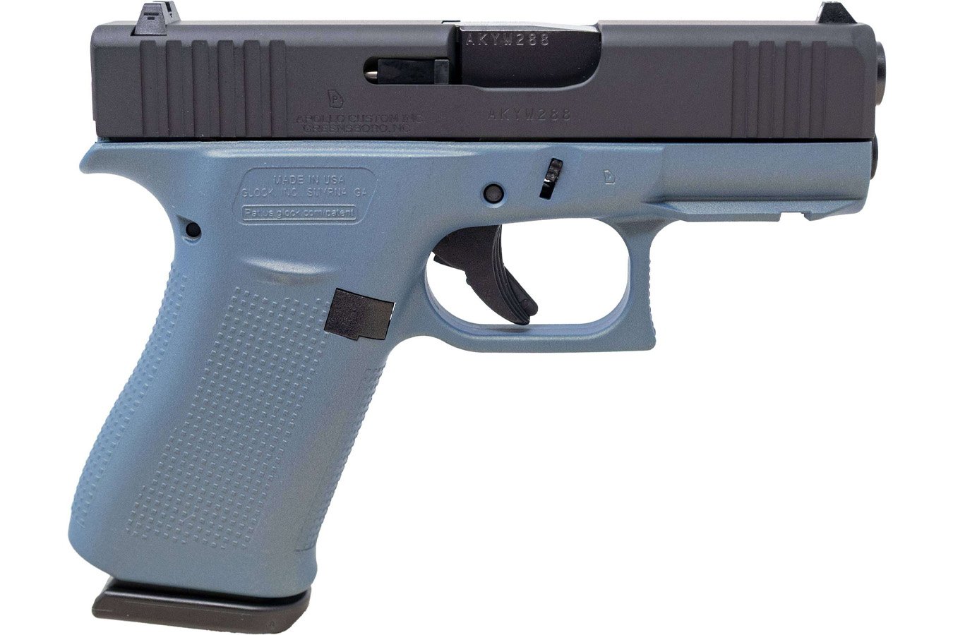 Glock 43X 9mm Pistol with Cerakote Northern Lights Finish