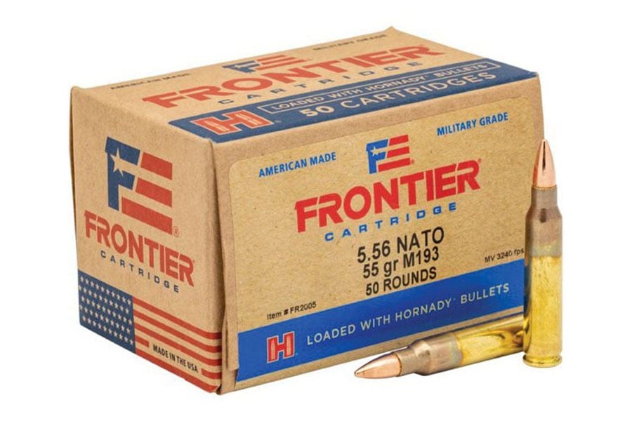 Hornady 5.56 NATO 55 Grain Full Metal Jacket M193 50/Box