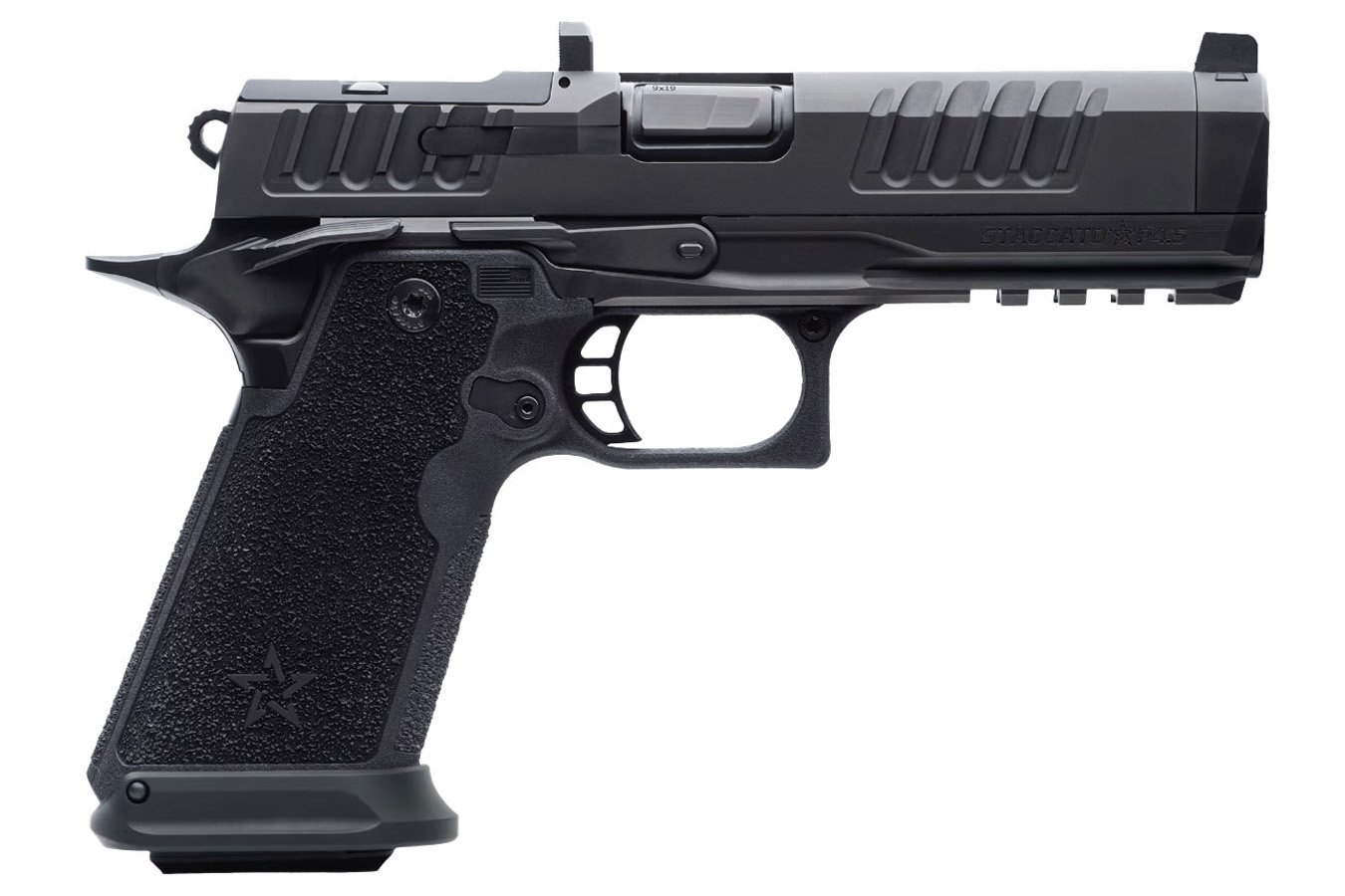 Staccato Preferred HD P4.5 Duty 9mm Optic Ready Pistol with DLC Barrel and Trijicon Night Sights