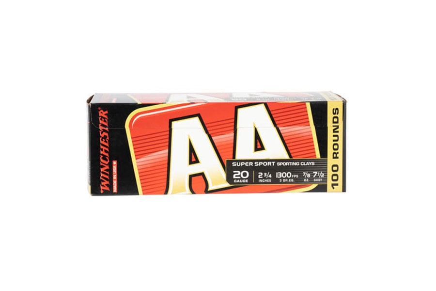 Winchester 20 Gauge 2-3/4 Inch 7/8 Oz 7.5 Shot AA Sporting Clay 100/Box