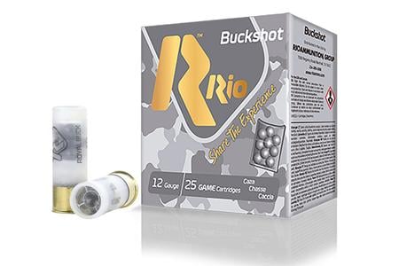 Rio 12 Gauge 2.75in 9 Pellets 1 Buckshot Royal Buck 25/Box