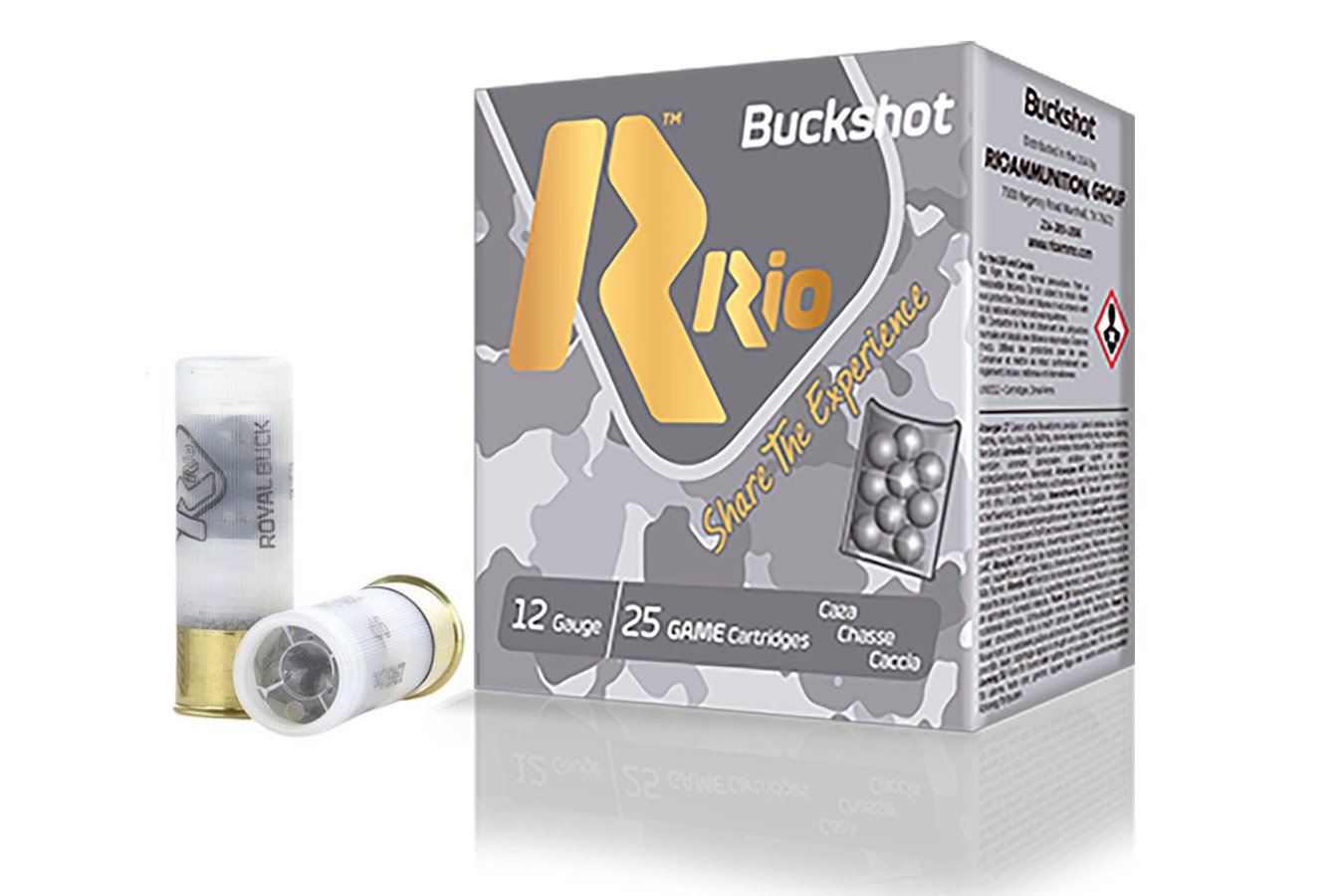 Rio 12 Gauge 2.75in 9 Pellets 1 Buckshot Royal Buck 25/Box