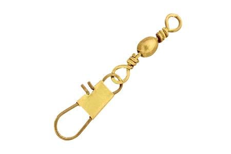 BARREL SWIVEL W/INTERLOCK SNAP BRASS