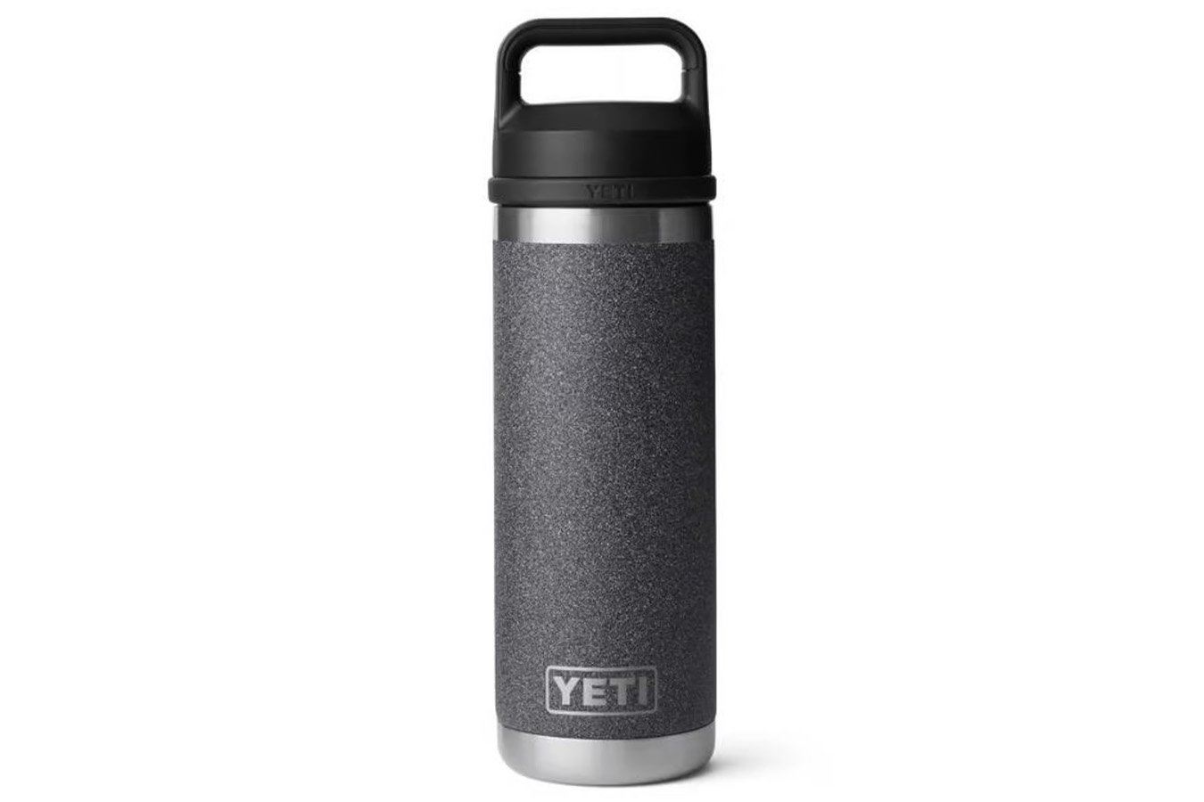 YETI COOLERS RAMBLER 18 OZ BOTTLE CHUG BLACK STONE